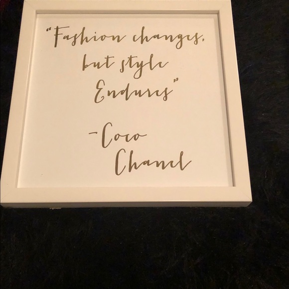 Two Coco Chanel Framed Quote Wall Art - Picture 3 of 3